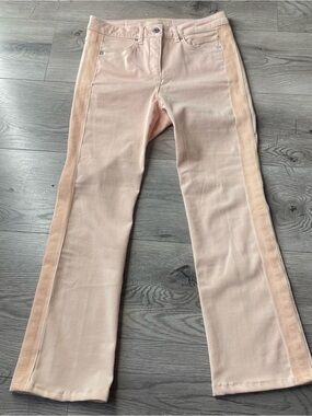 Women's Pale Pink Side-Panel Boot-Cut Pants